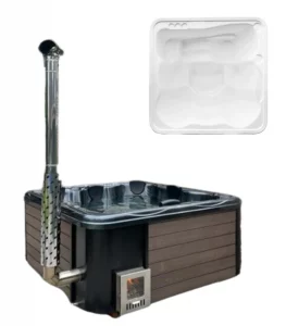 Acrylic Tub with Internal Wood Stove